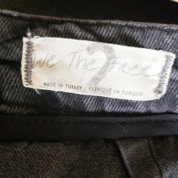 We The Free Elisa Distressed Denim Skirt