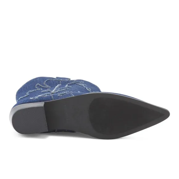 WEWOREWHAT  DENIM COWBOY BOOTS