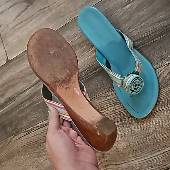 Willi Smith sandals wood block heel flower detail Brazil (i4)