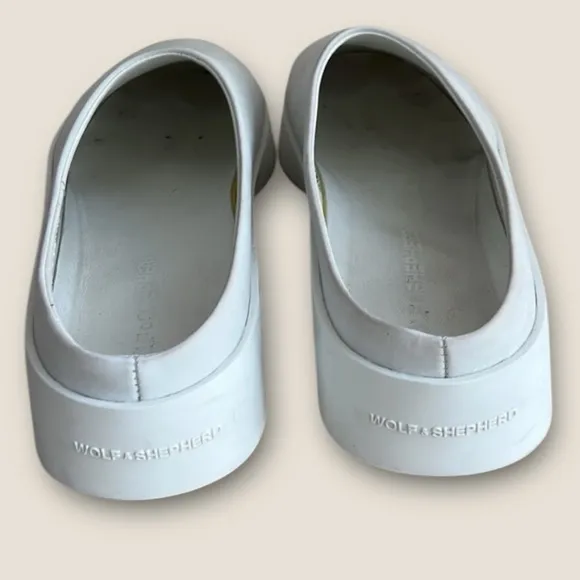 Wolf and Shepherd Cruise mules White Slip-On Sneakers size 43 equals 10 men’s