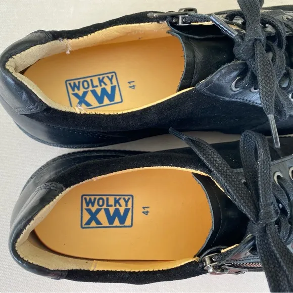 Wolky Pro XW Sneaker Lace Up Zipper Black  41 Us 9.5