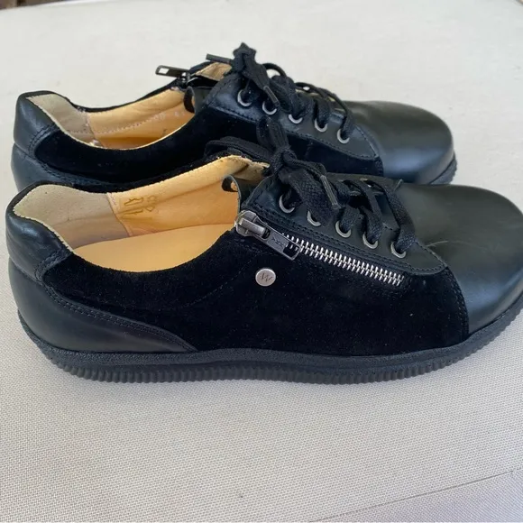 Wolky Pro XW Sneaker Lace Up Zipper Black  41 Us 9.5