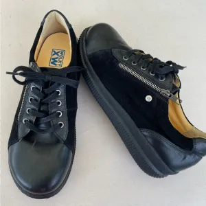 Wolky Pro XW Sneaker Lace Up Zipper Black  41 Us 9.5