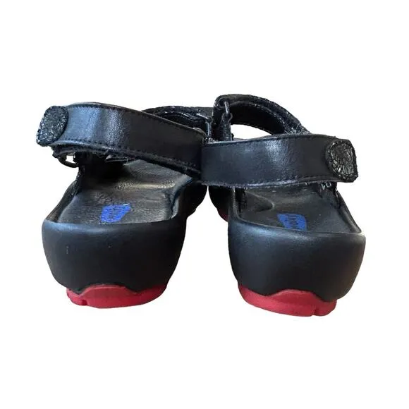 Wolky Rio Sandals Womens Size 37 EU 6 US Black Leather Strapped Comfort Shoes