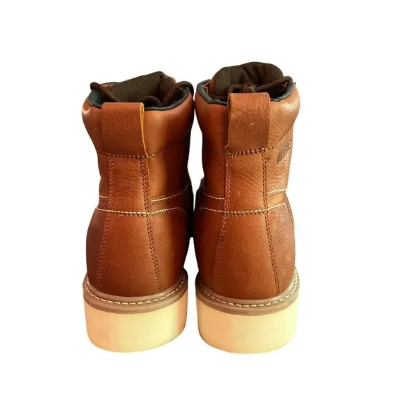 Wolverine Mens Moc-Toe Work Boots 6&quot; Leather Upper Durable Sole Size 11 EW wedge