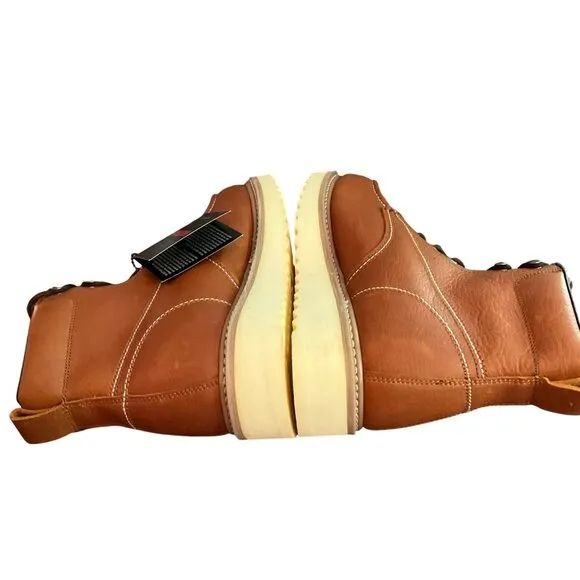 Wolverine Mens Moc-Toe Work Boots 6&quot; Leather Upper Durable Sole Size 11 EW wedge