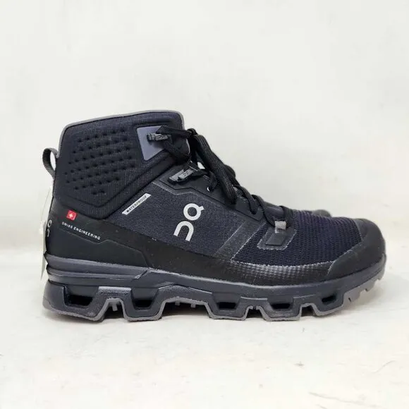 Women's 10.5 ON Cloudrock 2 Waterproof hiking boots Black / Eclipse