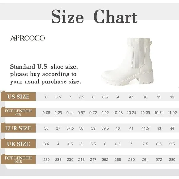 Women's Chelsea Boots Platform Elastic Zip White Faux Leather Lug Sole Bootie