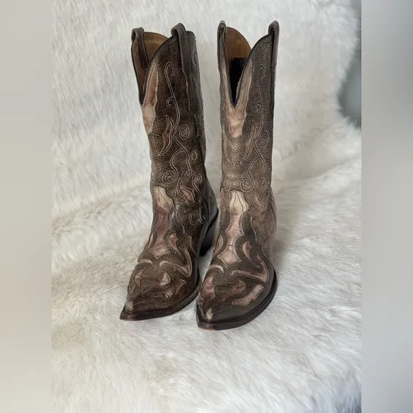 Women's Corral Tabaco Sharpey WesternBoots Sz7.5M  Cowboy Boots