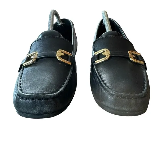 Women’s Geox Respira Size 8 Black Allytah Italian Made Leather Loafers