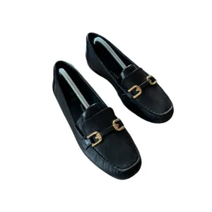 Women’s Geox Respira Size 8 Black Allytah Italian Made Leather Loafers
