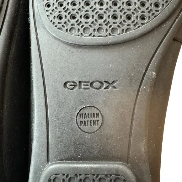 Women’s Geox Respira Size 8 Black Allytah Italian Made Leather Loafers