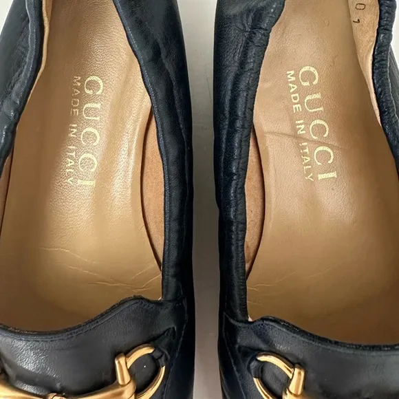 Women’s Gucci horsebit loafers navy size 35