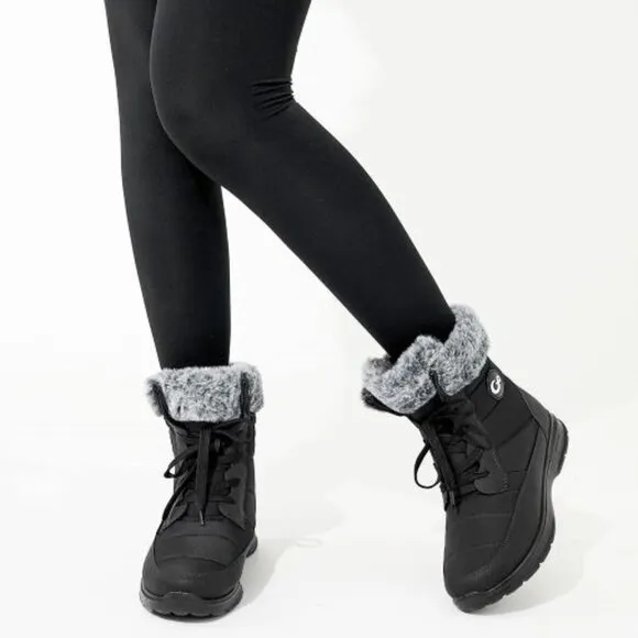 Women's Lace Up Waterproof Ankle Booties Comfortable Non Slip Shoes