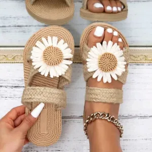 Women's Sandals In Khaki, Suitable For Outdoor, Beach, Vacation
