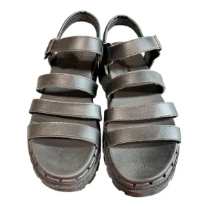 Women's Size 10 Skechers Jammers-Poppin Sandals Black Lug Sole NEW Luxe Foam