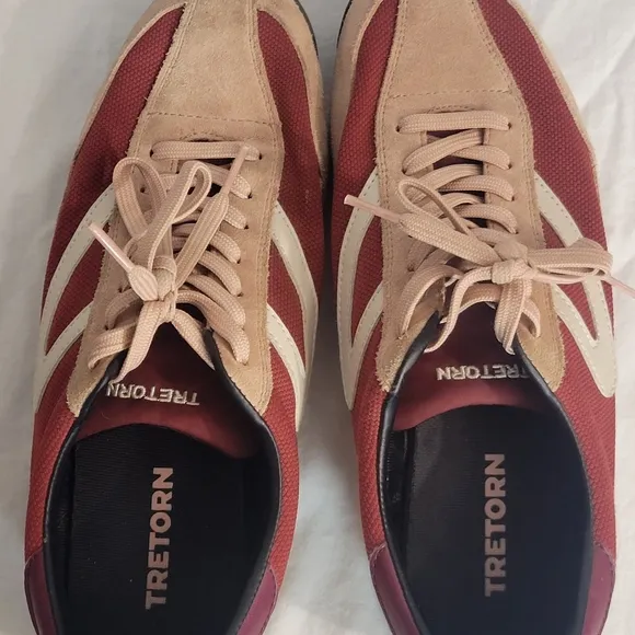 Womens Tretorn Rawlins 2.0 pink maroon suede sneakers size 10