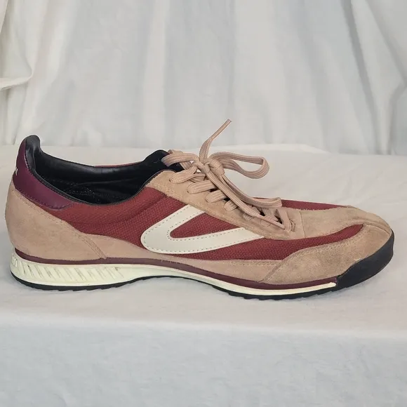 Womens Tretorn Rawlins 2.0 pink maroon suede sneakers size 10