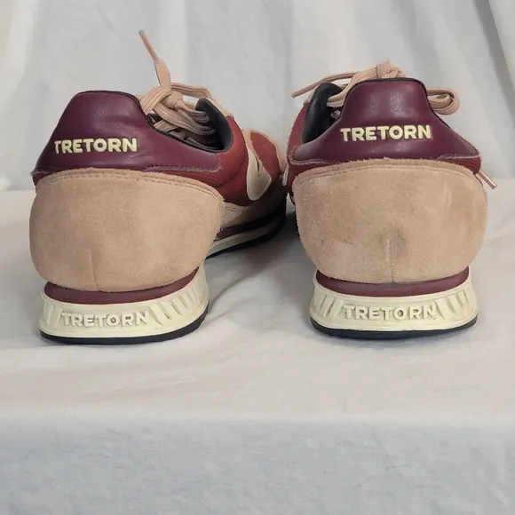 Womens Tretorn Rawlins 2.0 pink maroon suede sneakers size 10
