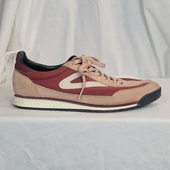 Womens Tretorn Rawlins 2.0 pink maroon suede sneakers size 10