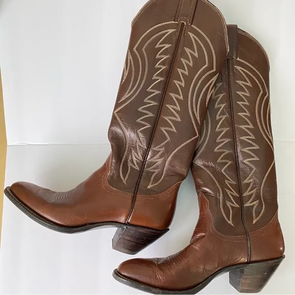 Womens Vintage Brown Cowboy Boots