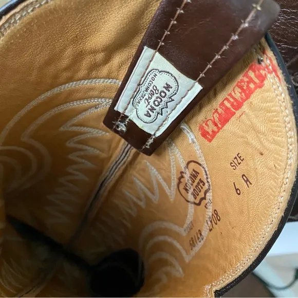 Womens Vintage Brown Cowboy Boots