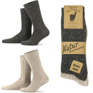 Wool Socks for Men &amp; Women, Alpaca-Merino Blend Warm Cozy Crew Socks, Thermal