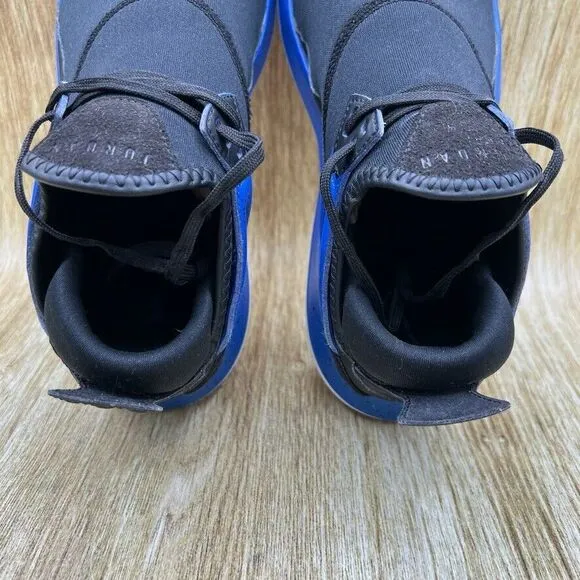 Youth 7Y Women's 8.5 - Nike Air Jordan Fly 89 BG Black‎ Blue Shoes Sneakers