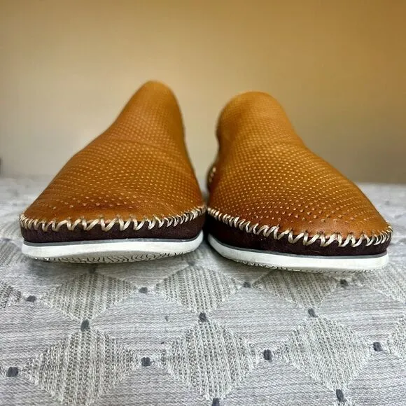 Zanzara Merz Cognac CamPerforated Leather Slip On Loafer Shoes Men’s 9.5