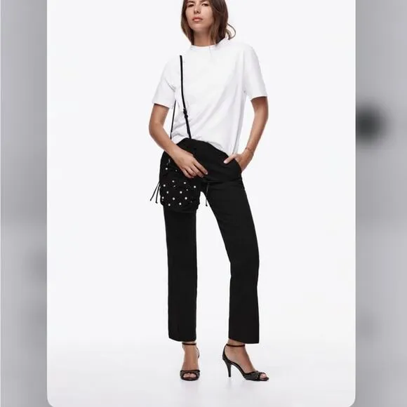 Zara Black RHINESTONE HEELED SANDALS LIMITED EDITION