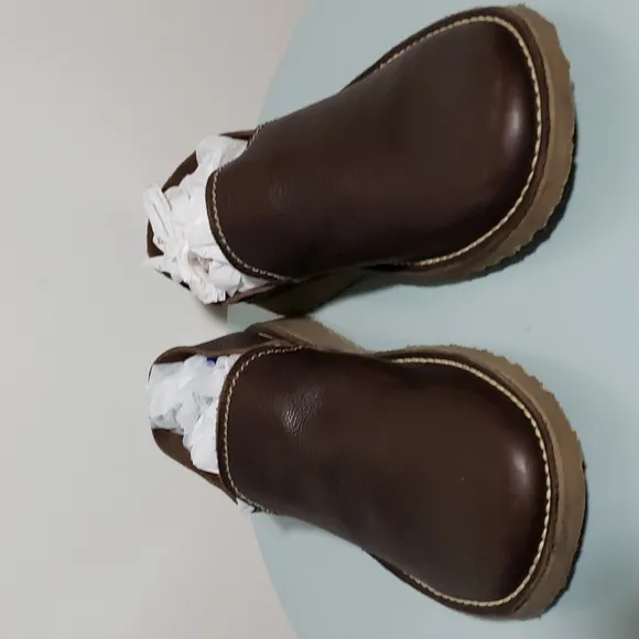 Zara Crepe Sole Brown Textured Leather Loafer Shoes Size 44EU, 11 US