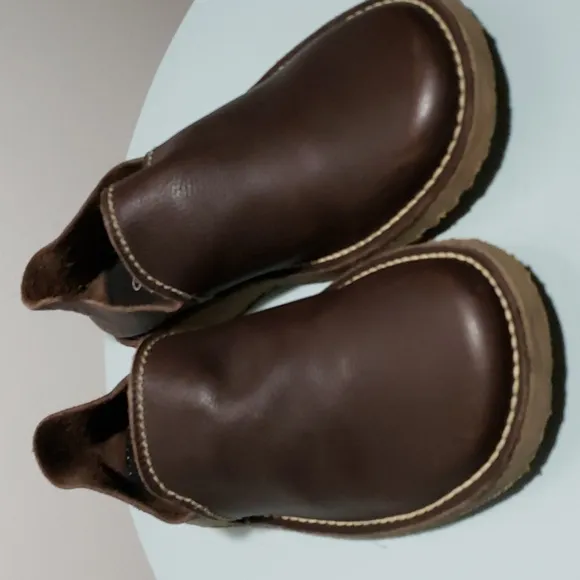 Zara Crepe Sole Brown Textured Leather Loafer Shoes Size 44EU, 11 US
