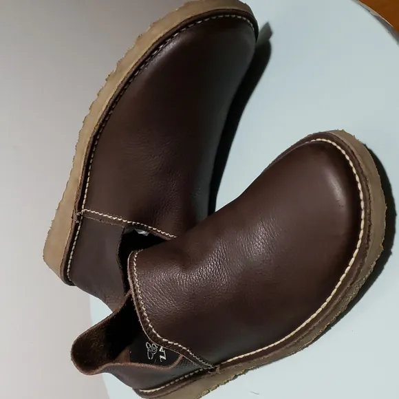 Zara Crepe Sole Brown Textured Leather Loafer Shoes Size 44EU, 11 US