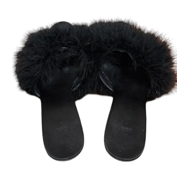 ZARA Feather Sandals Size EU 40/US 9.5