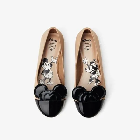 Zara kids Minnie Mouse ballet flats Disney NWT