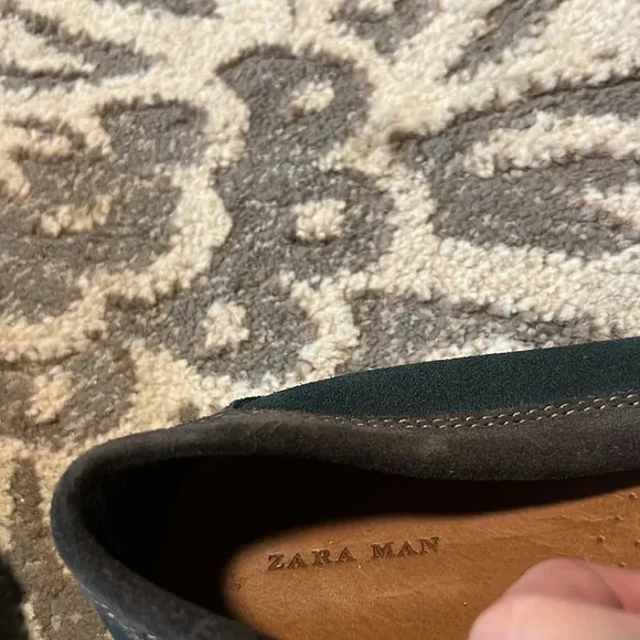 Zara man loafers. Excellent condition suede. Leather.  Size 44