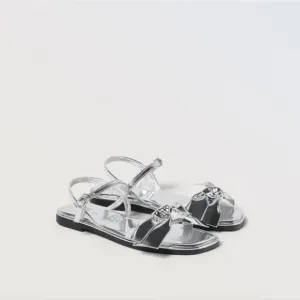 ZARA MIRRORED BOW SANDALS SIZE 1