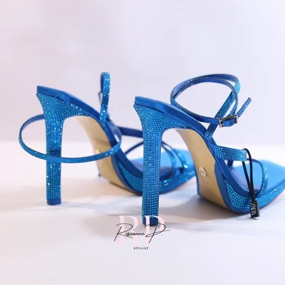 ZARA RHINESTONE HIGH HEEL SANDALS SZ 36 NWOT