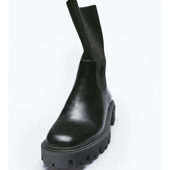 ZARA Sock Style Ankle Boots