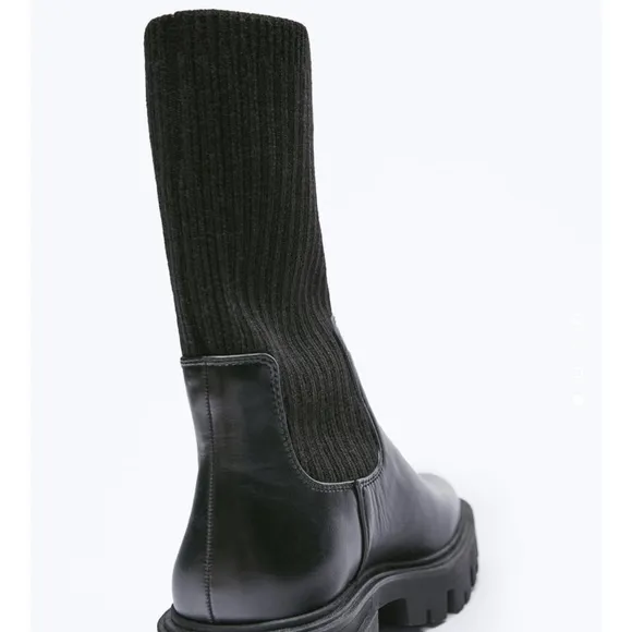 ZARA Sock Style Ankle Boots