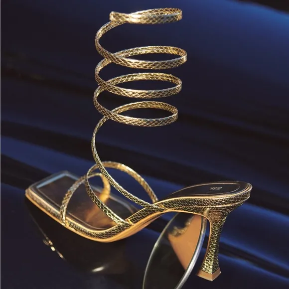 ZARA SPIRAL STRAP HEELED SANDALS - REF. 2312/910 - 36 EUR or 6 US